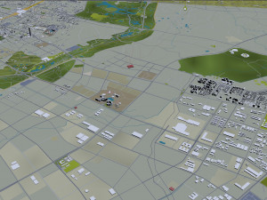 chengdu city sichuan china 200km 3D Model