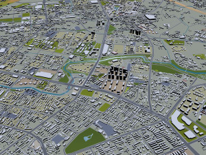 chengdu city sichuan china 200km 3D Model