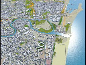 chennai city india 60km 3Dモデル