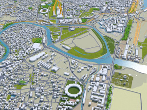 chennai city india 60km 3Dモデル