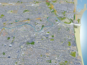 chennai city india 60km 3Dモデル