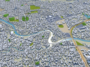 chennai city india 60km 3Dモデル