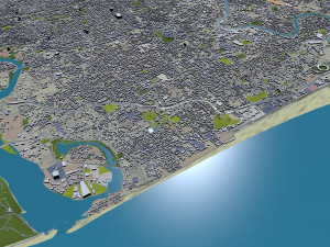 chennai city india 60km 3Dモデル