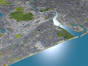 chennai city india 60km 3Dモデル