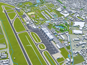 Chiang mai city thailand 40km Modelo 3D