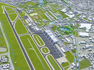 Chiang mai city thailand 40km 3D Model
