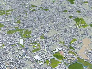 Chiang mai city thailand 40km 3D Model