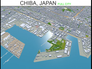 chiba city japan 40km Modello 3D