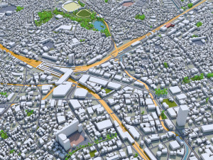 chiba city japan 40km Model 3D