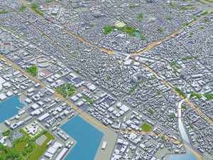 chiba city japan 40km Model 3D