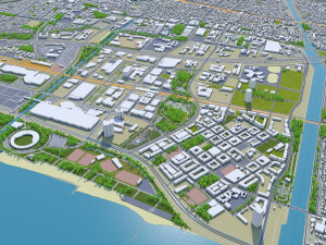 chiba city japan 40km Model 3D
