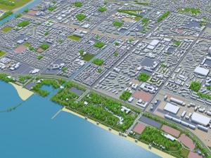 chiba city japan 40km Model 3D