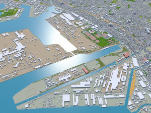 chiba city japan 40km Model 3D