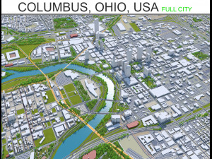 columbus city columbus oh usa 60km 3D मॉडल