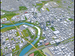 columbus city columbus oh usa 60km Modelo 3D