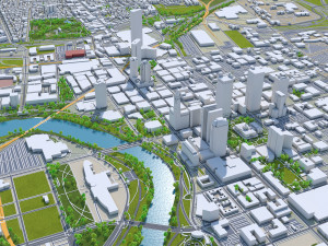 columbus city columbus oh usa 60km Modelo 3D