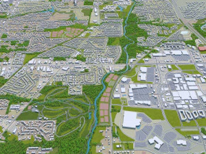 columbus city columbus oh usa 60km 3D Model