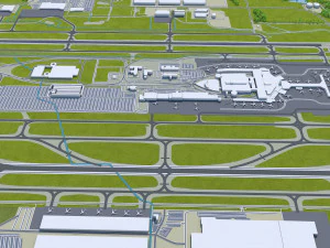 columbus city columbus oh usa 60km 3D Model