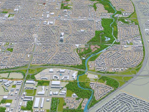 columbus city columbus oh usa 60km 3D Model