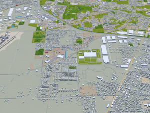 columbus city columbus oh usa 60km Modelo 3D