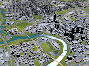 columbus city columbus oh usa 60km Modelo 3D