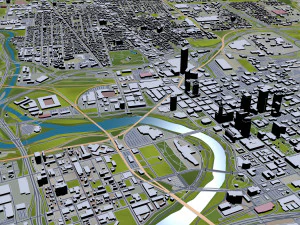 columbus city columbus oh usa 60km 3D Model