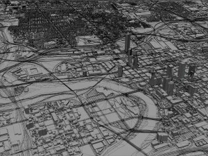 columbus city columbus oh usa 60km 3D Model