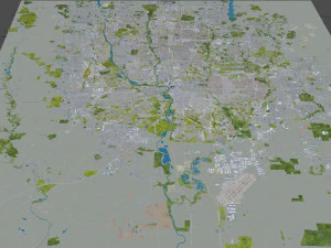 columbus city columbus oh usa 60km 3D Model