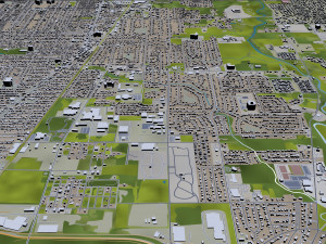 columbus city columbus oh usa 60km Modelo 3D