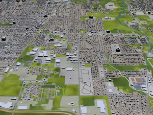 columbus city columbus oh usa 60km 3D Model