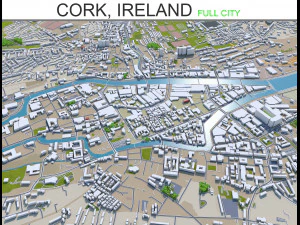 cork city ireland 30 km 3D Model