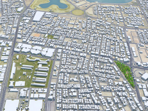 Dammam city saudi arabia 70km 3D Model