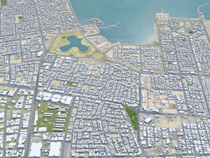 Dammam city saudi arabia 70km 3D Model