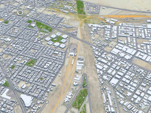 Dammam city saudi arabia 70km 3D Model
