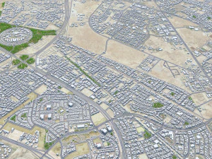 Dammam city saudi arabia 70km 3D Model