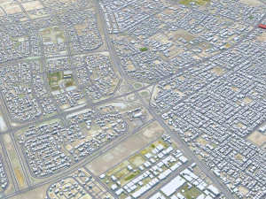 Dammam city saudi arabia 70km 3D Model