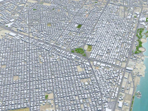Dammam city saudi arabia 70km 3D Model