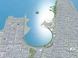 Dammam city saudi arabia 70km 3D Model