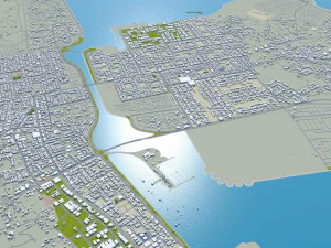 Dammam city saudi arabia 70km 3D Model