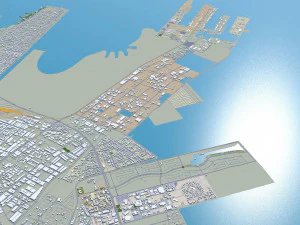 Dammam city saudi arabia 70km 3D Model