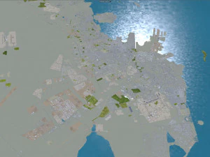 Dammam city saudi arabia 70km 3D Model