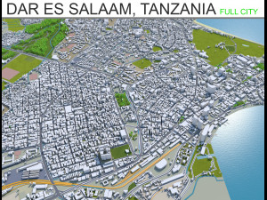 dar es salaam city tanzania 70km 3D Model