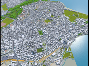dar es salaam city tanzania 70km Modello 3D