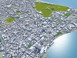 dar es salaam city tanzania 70km Modello 3D