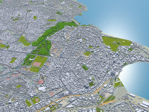 dar es salaam city tanzania 70km Modello 3D