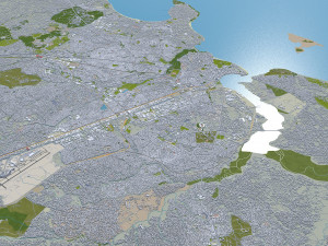 dar es salaam city tanzania 70km Modello 3D