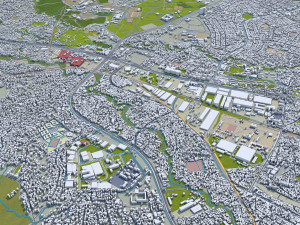 dar es salaam city tanzania 70km Modello 3D