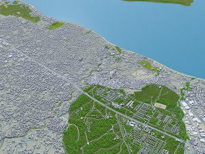 dar es salaam city tanzania 70km Modello 3D