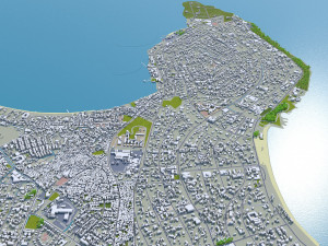 dar es salaam city tanzania 70km Modello 3D