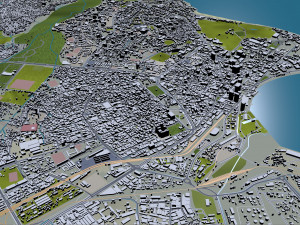dar es salaam city tanzania 70km Modello 3D